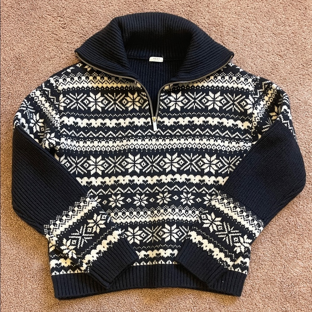 Black and White Patterned Sweater